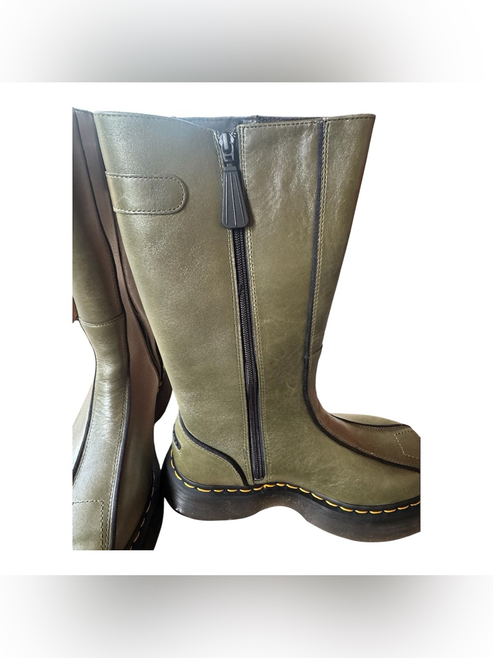 Dr Martens Buzz Hi Boot Olive Green Platform with Zip. NWT size US 7 EU38 - Picture 4 of 11